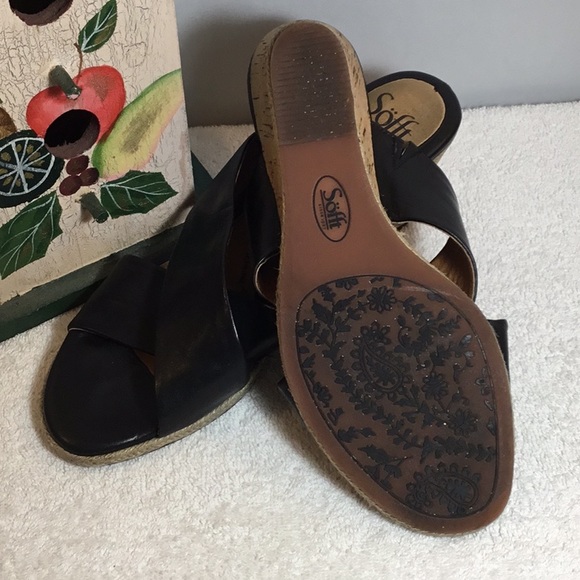 SOFFT SLIP ON LEATHER WEDGES - Picture 6 of 7